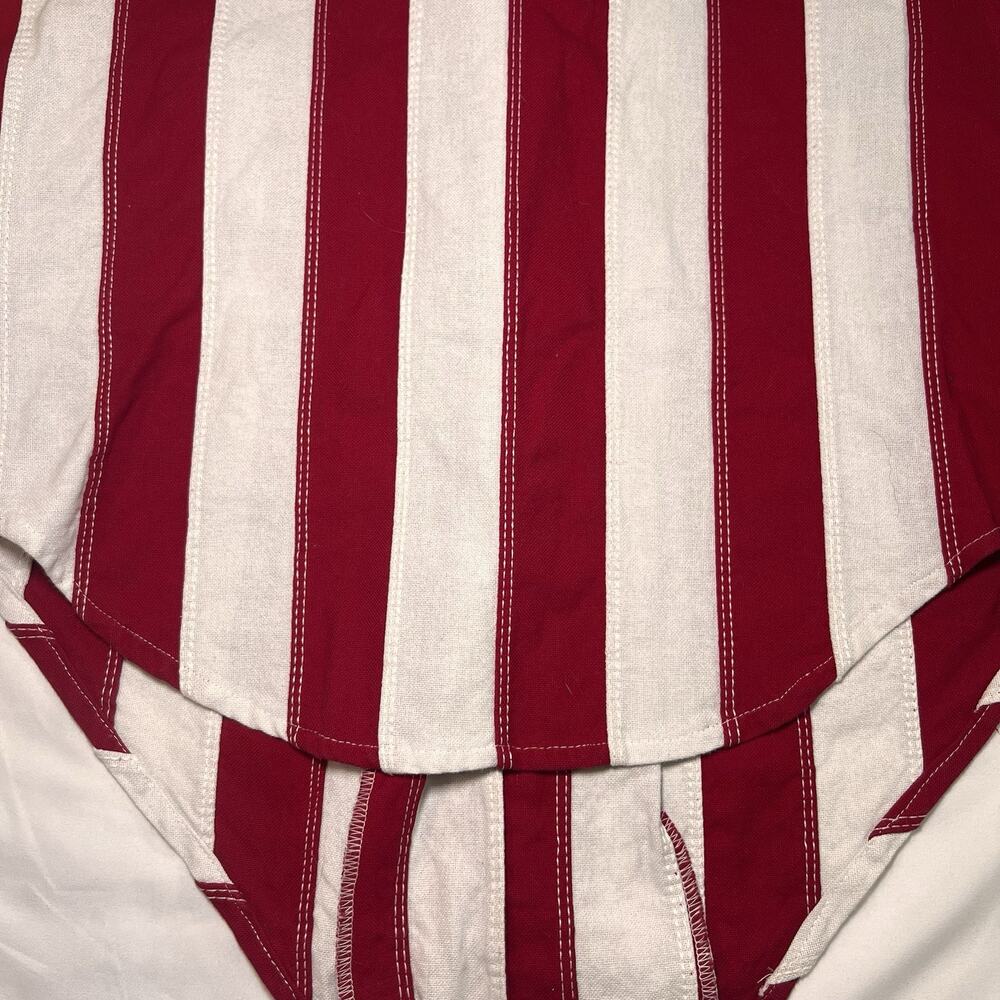 Vintage The Antique Boutique USA Flag Top Size L Stars Stripes Tie Front USA VTG - Picture 7 of 10